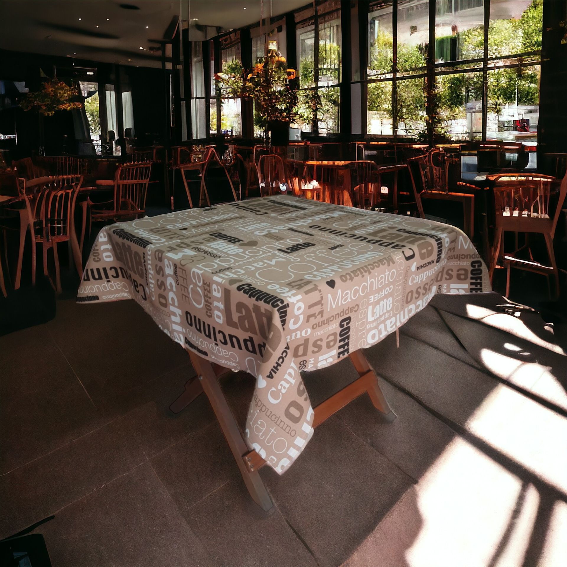 Coffee Desen Restoran Masa Örtüsü