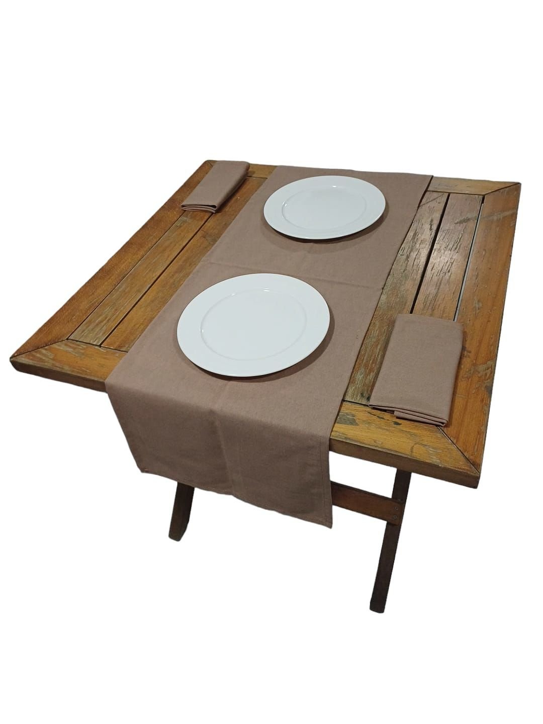 Restoran Runner Kahverengi 8'li Paket