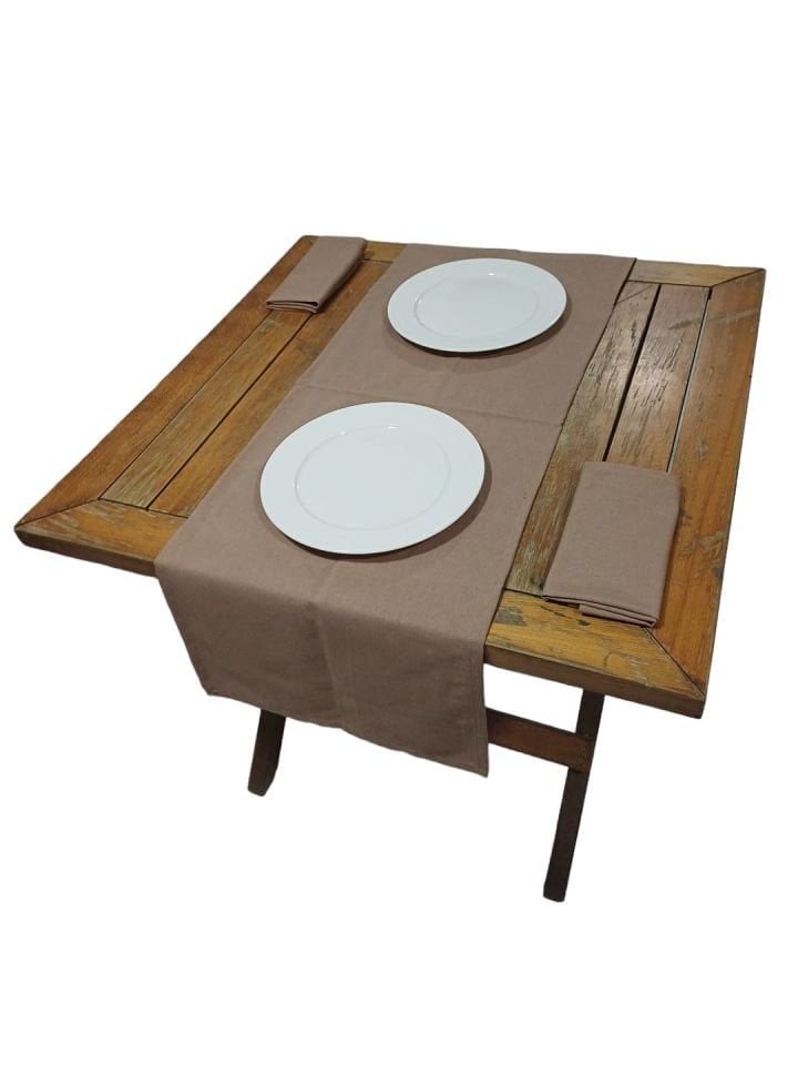 Restoran Runner Kahverengi 8'li Paket