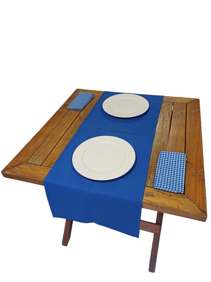 Restoran Runner Saks Mavi 8'li Paket