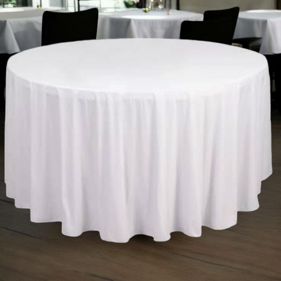 Yuvarlak Banket Saten Masa Örtüsü